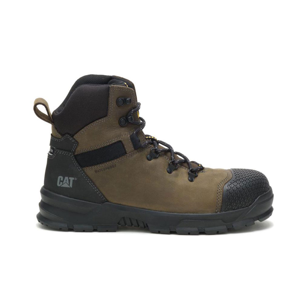 Caterpillar Accomplice X Waterproof Steel Toe Men's Waterproof Boots Boulder Green USA | 014365-OGE