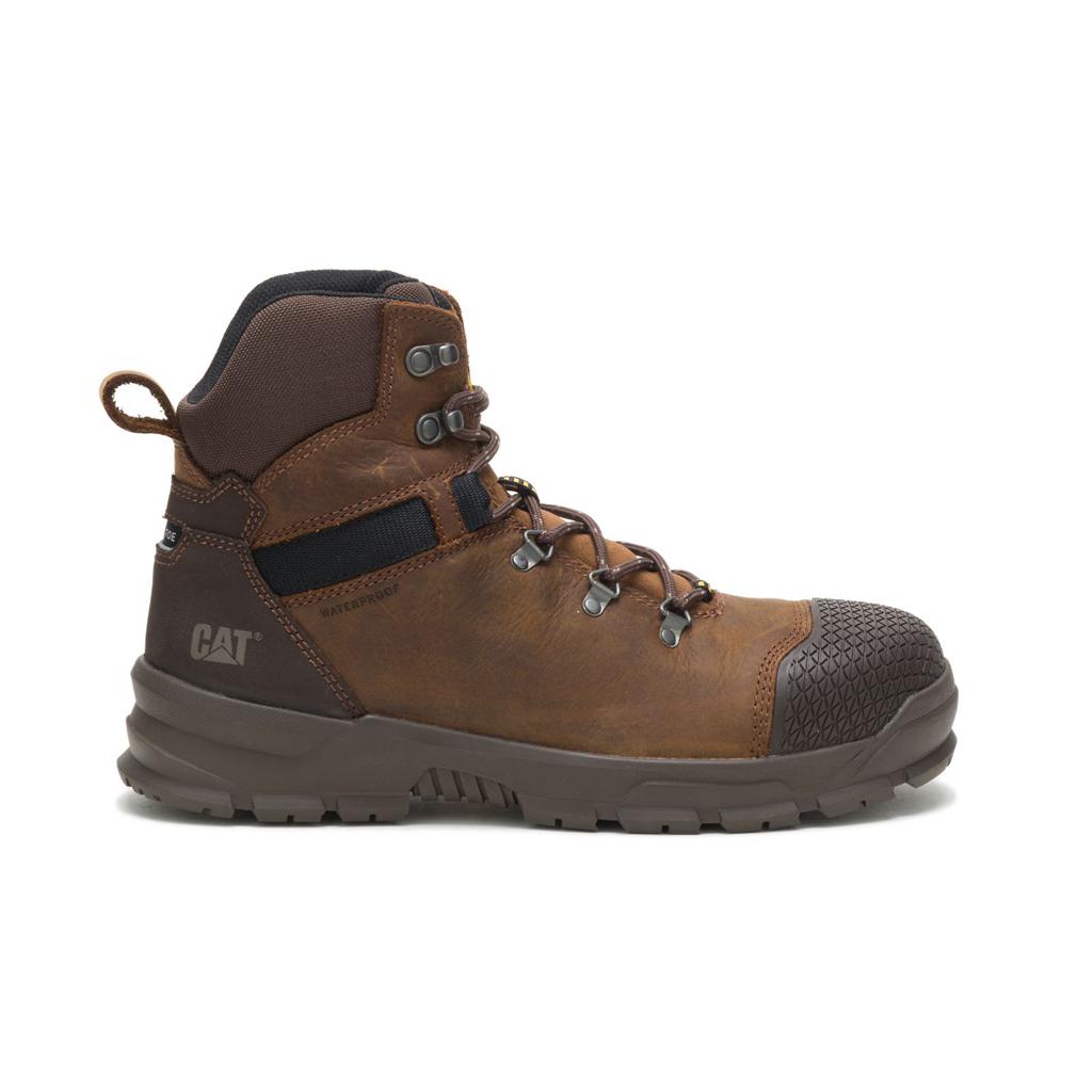 Caterpillar Accomplice X Waterproof Steel Toe Men's Steel Toe Boots Brown USA | 075829-WZA