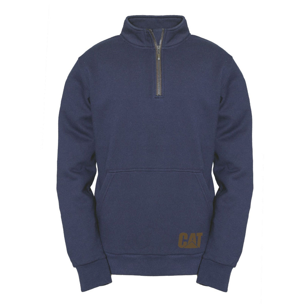 Caterpillar Ag 1/4 Zip Pull Over Jumper Men's Fleeces Blue USA | 296473-RZN