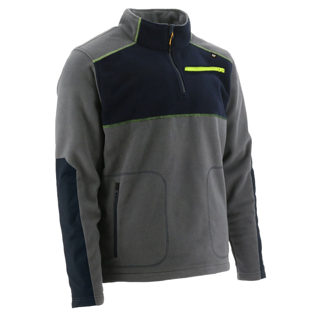 Caterpillar Argo 1/4 Zip Men's Fleeces Dark Heather Grey USA | 917382-VFT