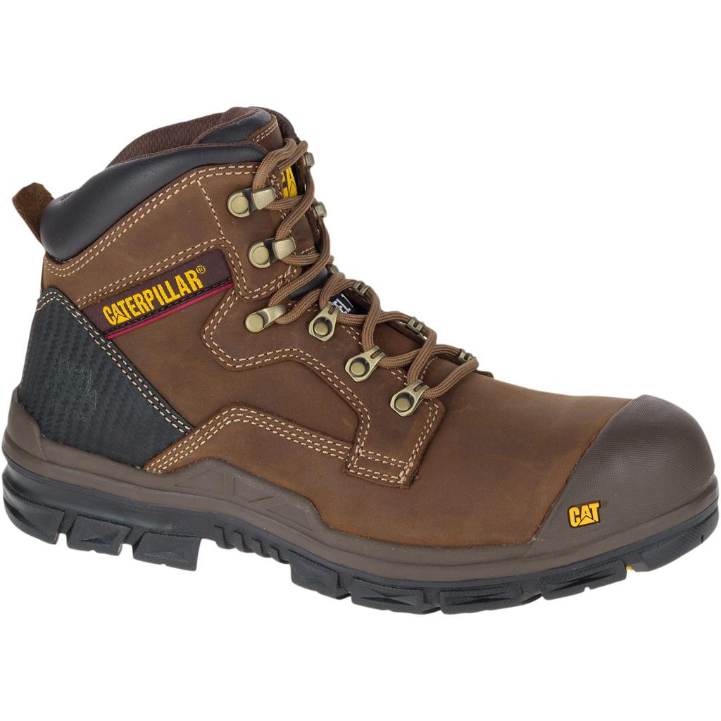 Caterpillar Bearing S3 Water Resistant Hro Src Steel Toe Men's Work Boots Brown USA | 431529-KZN