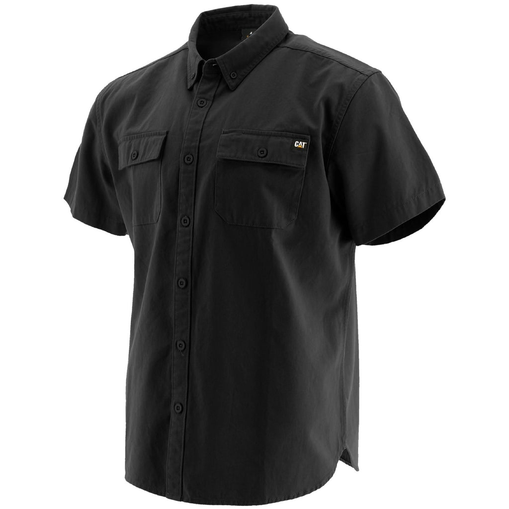 Caterpillar Button Up S/S Men's Shirts Black USA | 510682-EQO