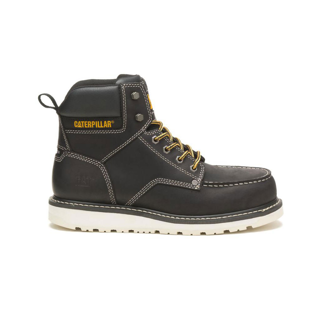 Caterpillar Calibrate Steel Toe Men's Safety Toe Boots Black USA | 142798-DJI