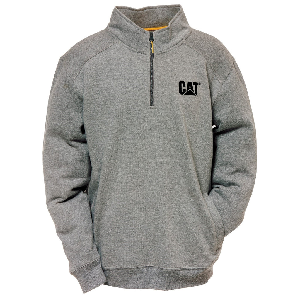 Caterpillar Canyon 1/4 Zip Heather Men's Sweatshirts Dark Heather Grey USA | 931864-YFR