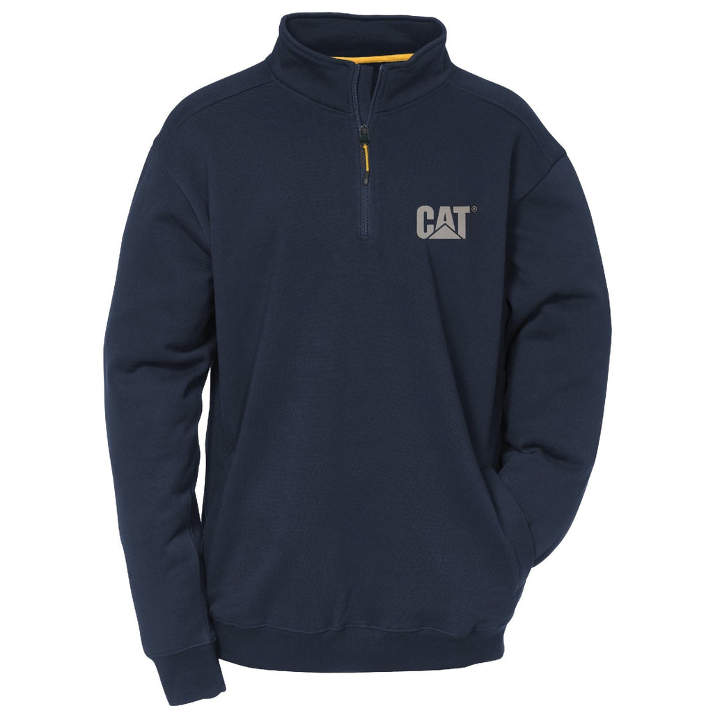 Caterpillar Canyon 1/4 Zip Men's Sweatshirts Navy USA | 927648-QZE