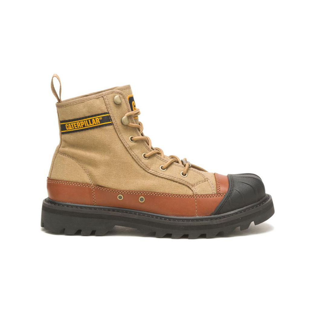 Caterpillar Cat Footwear X Nigel Cabourn Omaha Men's Casual Boots Dijon Khaki USA | 406583-LSI