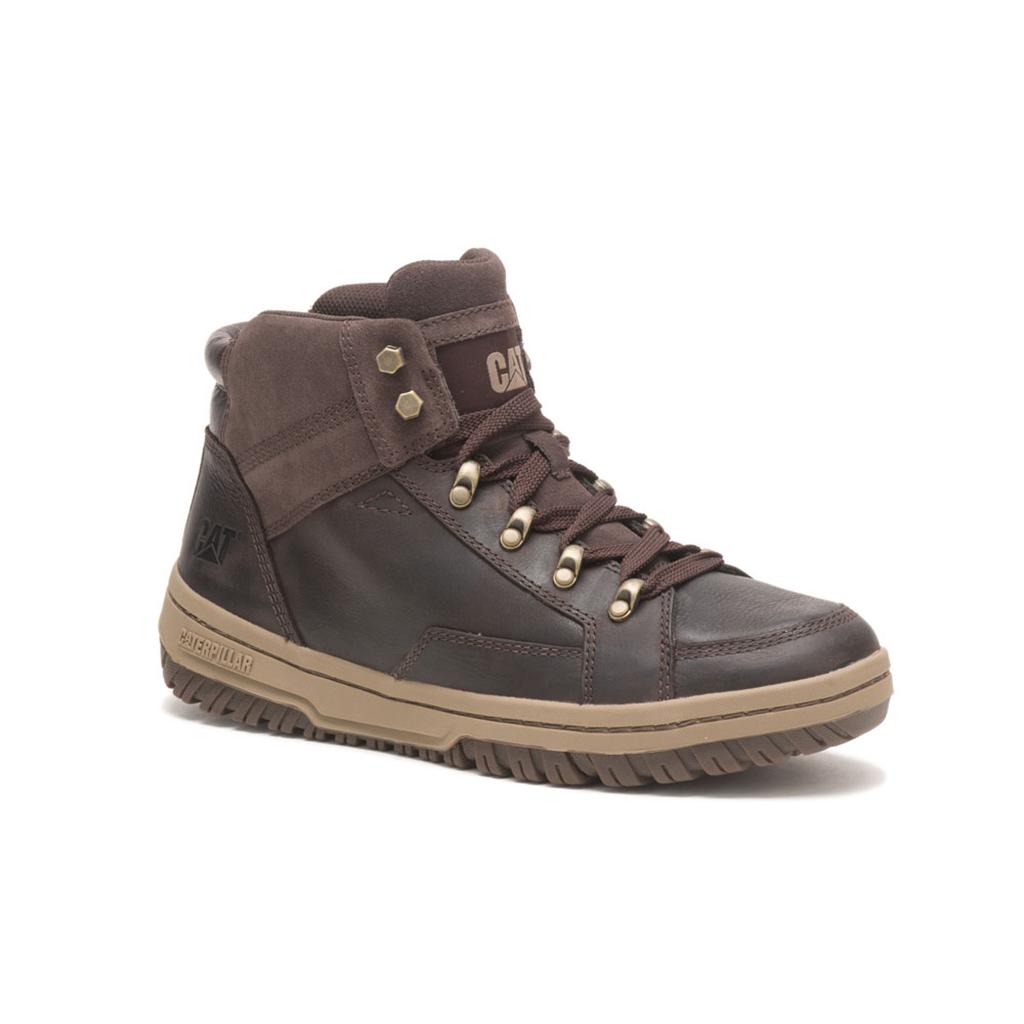 Caterpillar Crate Men's Work Boots Coffee USA | 830679-UZQ