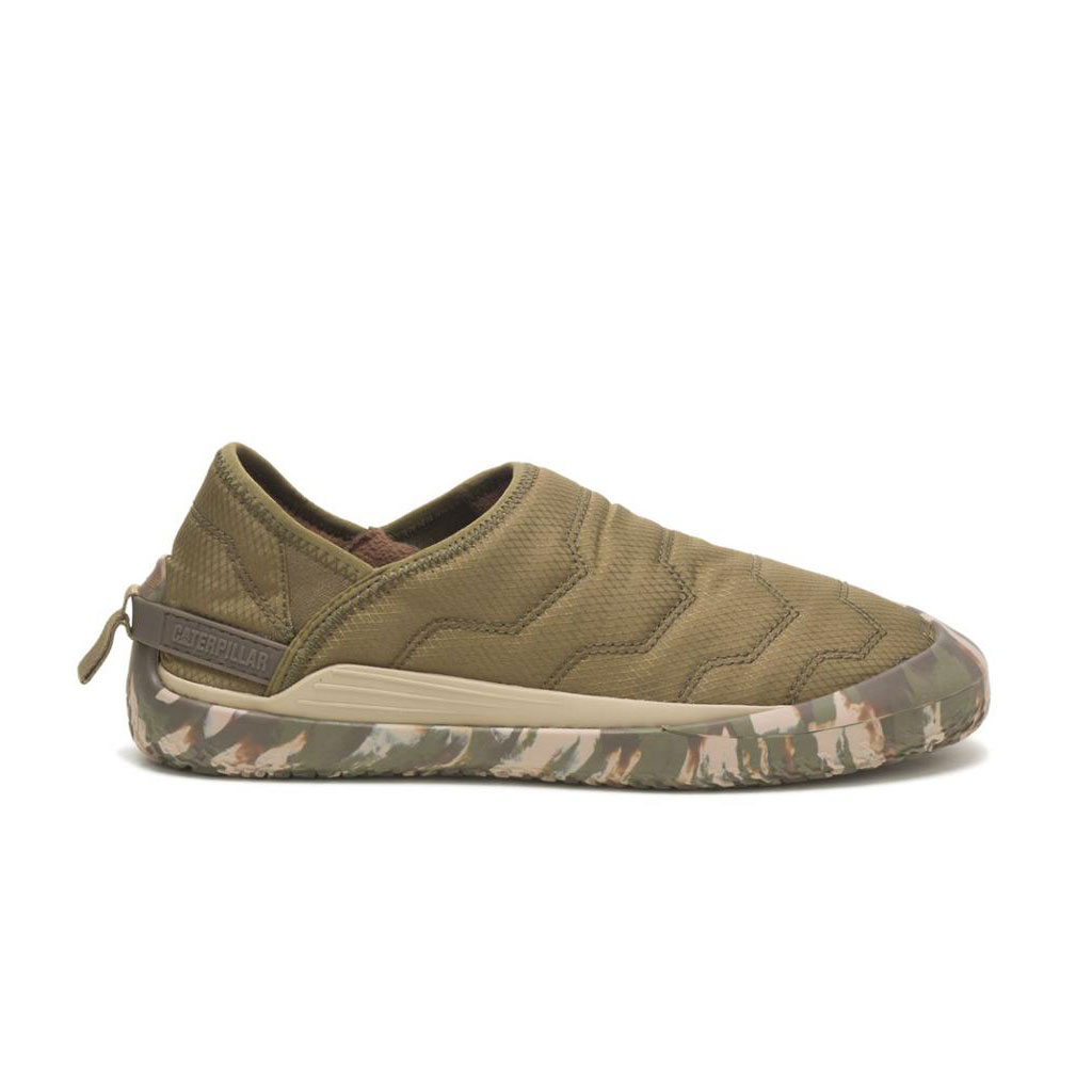 Caterpillar Crossover Men's Slip Ons Dark Olive USA | 516039-GMV