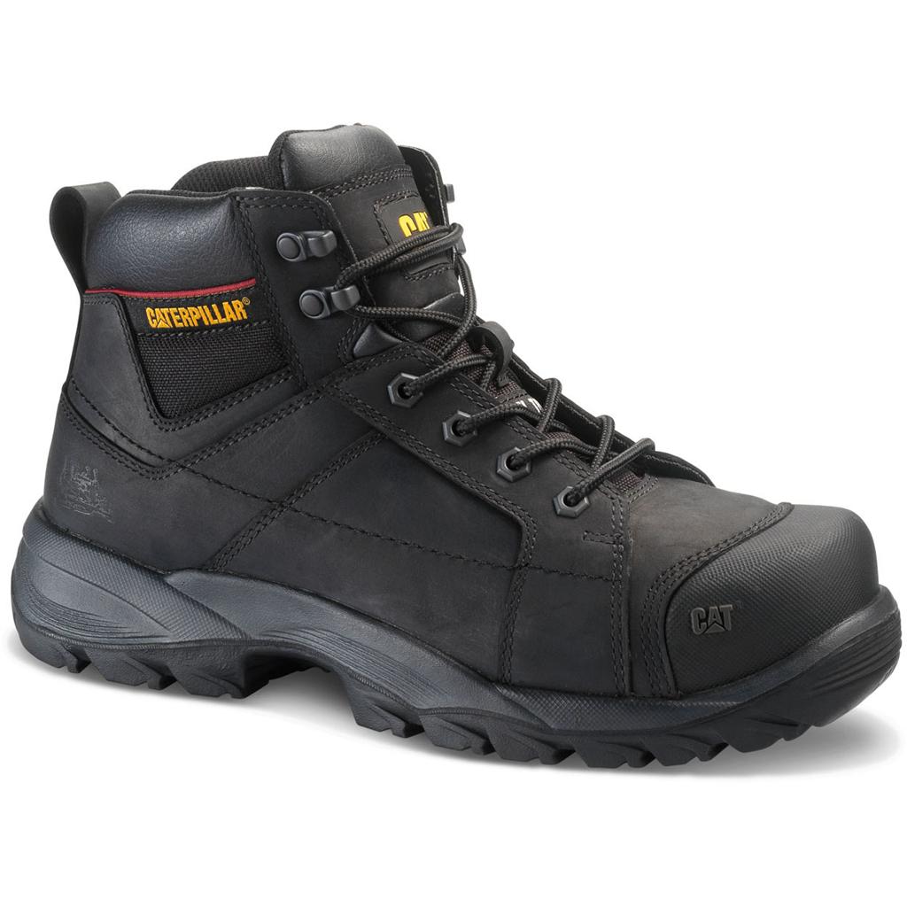 Caterpillar Crossrail St Men's Safety Toe Boots Black USA | 654870-OCS