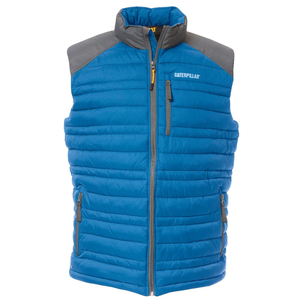 Caterpillar Defender Insulated Men's Vests Blue USA | 738169-OGT