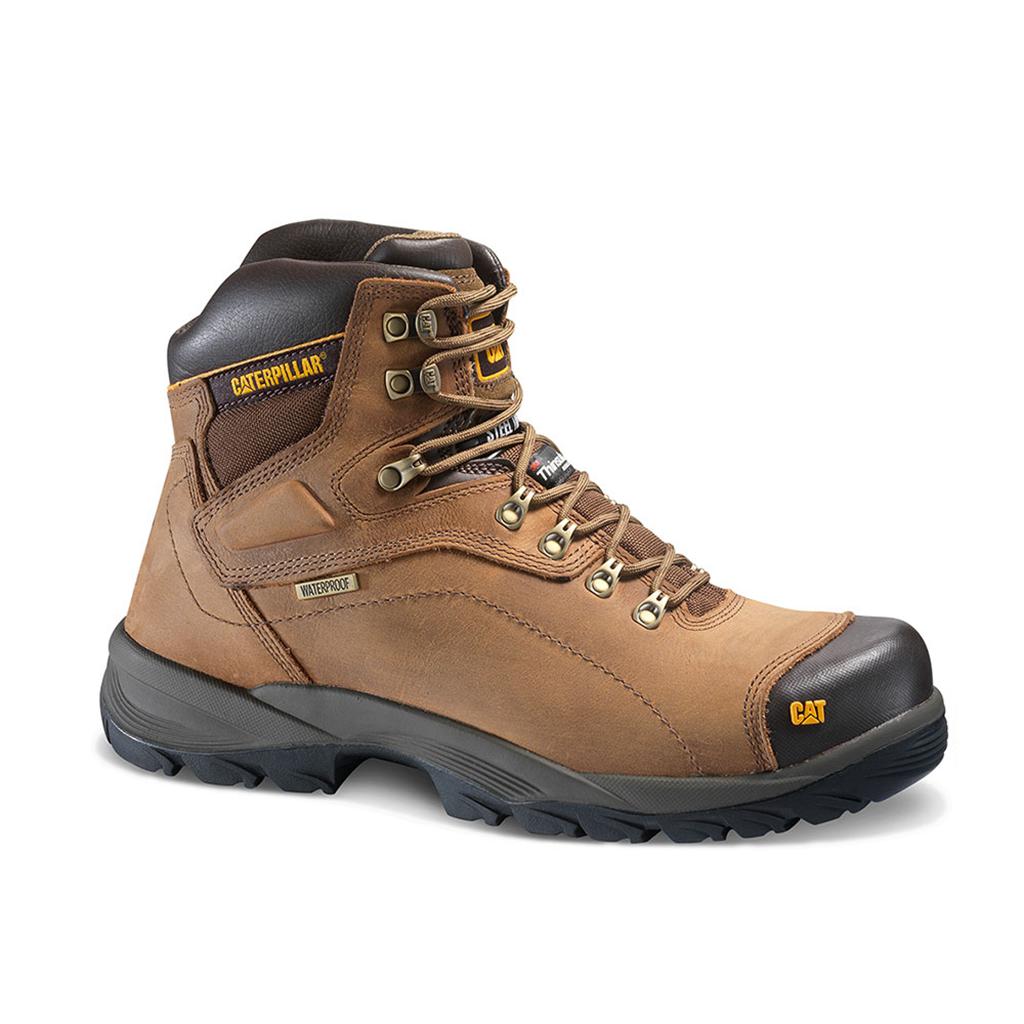 Caterpillar Diagnostic Hi St Men's Safety Toe Boots Dark Beige USA | 374265-FCD