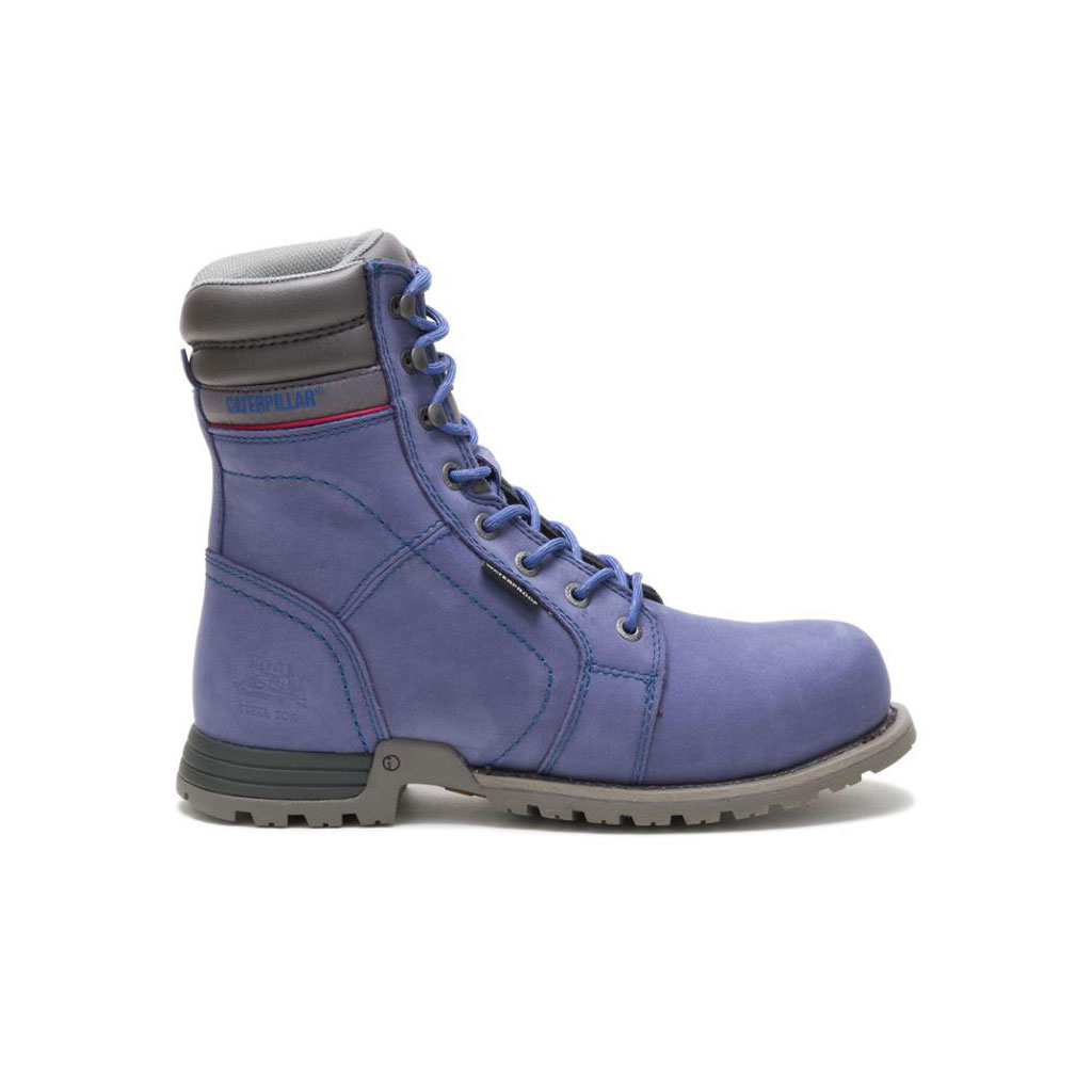 Caterpillar Echo Waterproof Steel Toe - 8" Women's Work Boot Marlin Purple USA | 540679-PLA