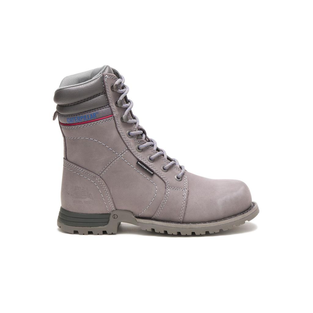 Caterpillar Echo Waterproof Steel Toe Women's Work Boot Grey USA | 604532-UVL