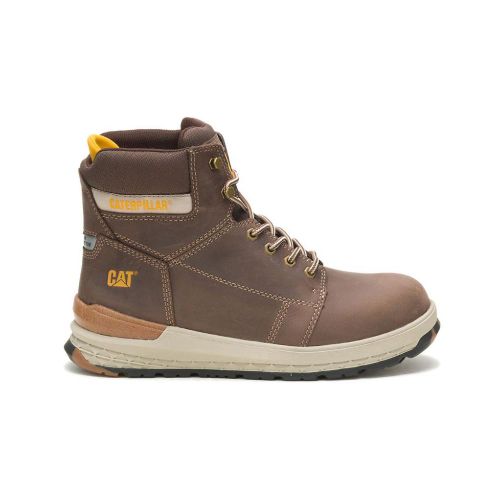 Caterpillar Eco Impact Carbon Composite Toe Men's Safety Toe Boots Dark Brown USA | 530792-TIM