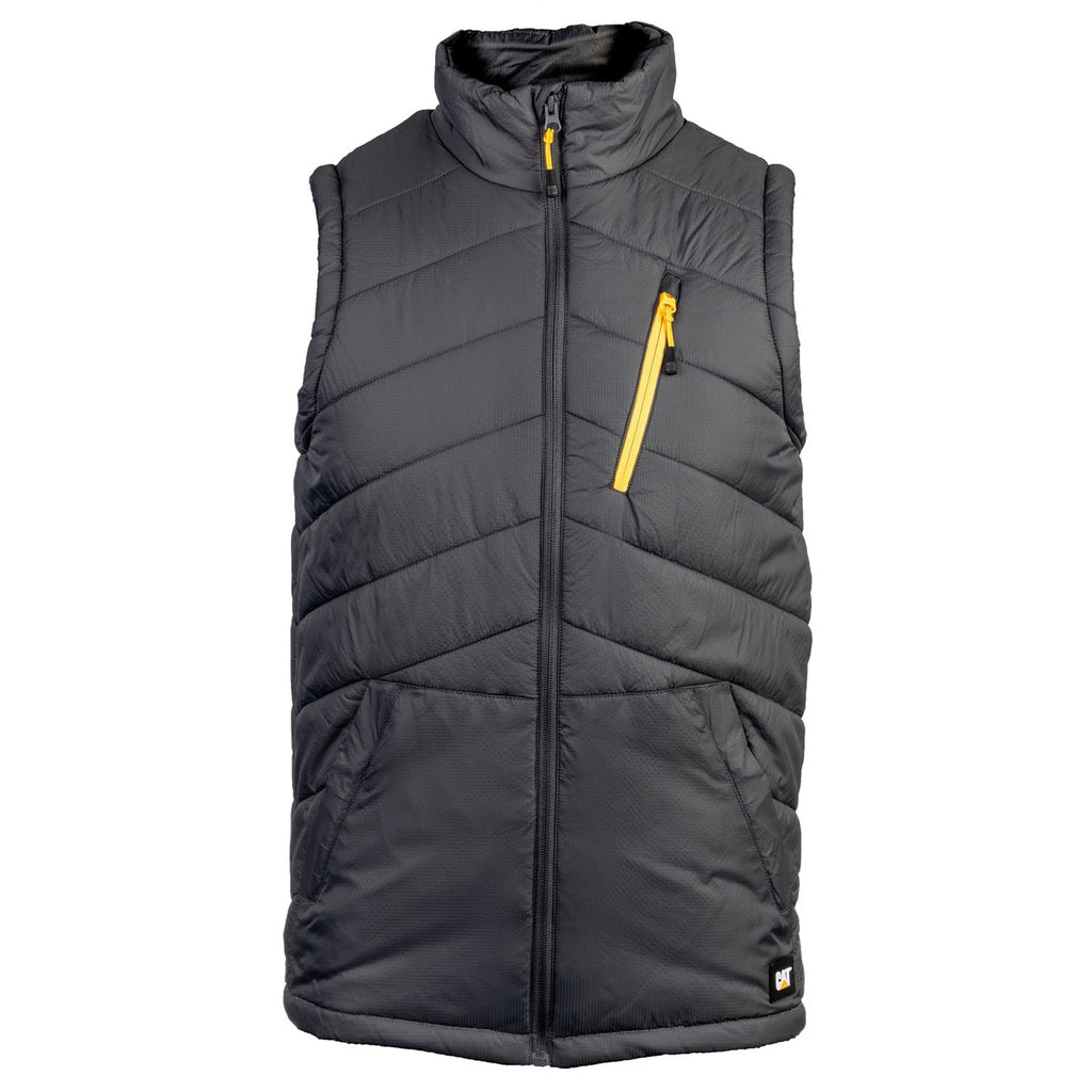 Caterpillar Essentials Body Warmer Men's Vests Dark Heather Grey USA | 759420-ZPE