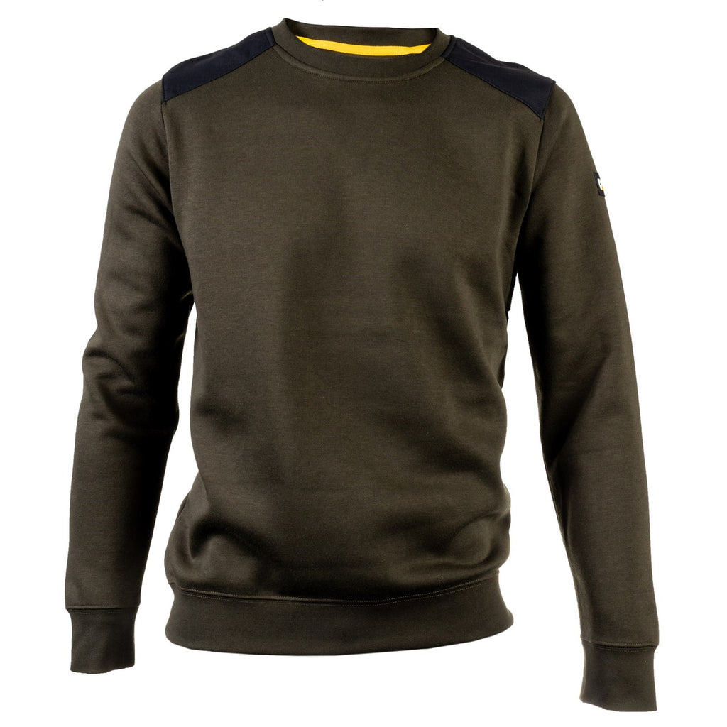 Caterpillar Essentials Crewneck Army Moss Men's Sweatshirts Army Moss USA | 916503-PAS