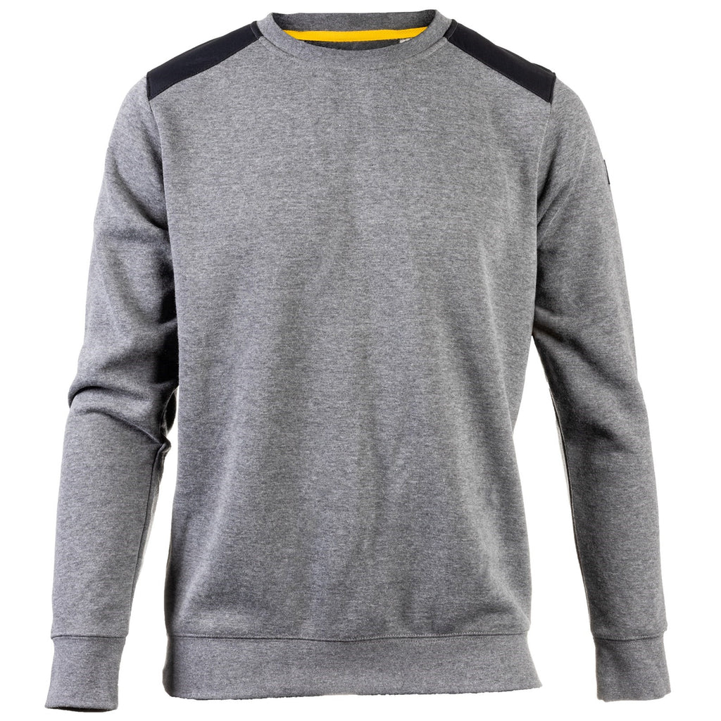 Caterpillar Essentials Crewneck Heather Men's Sweatshirts Dark Heather Grey USA | 705396-NOY