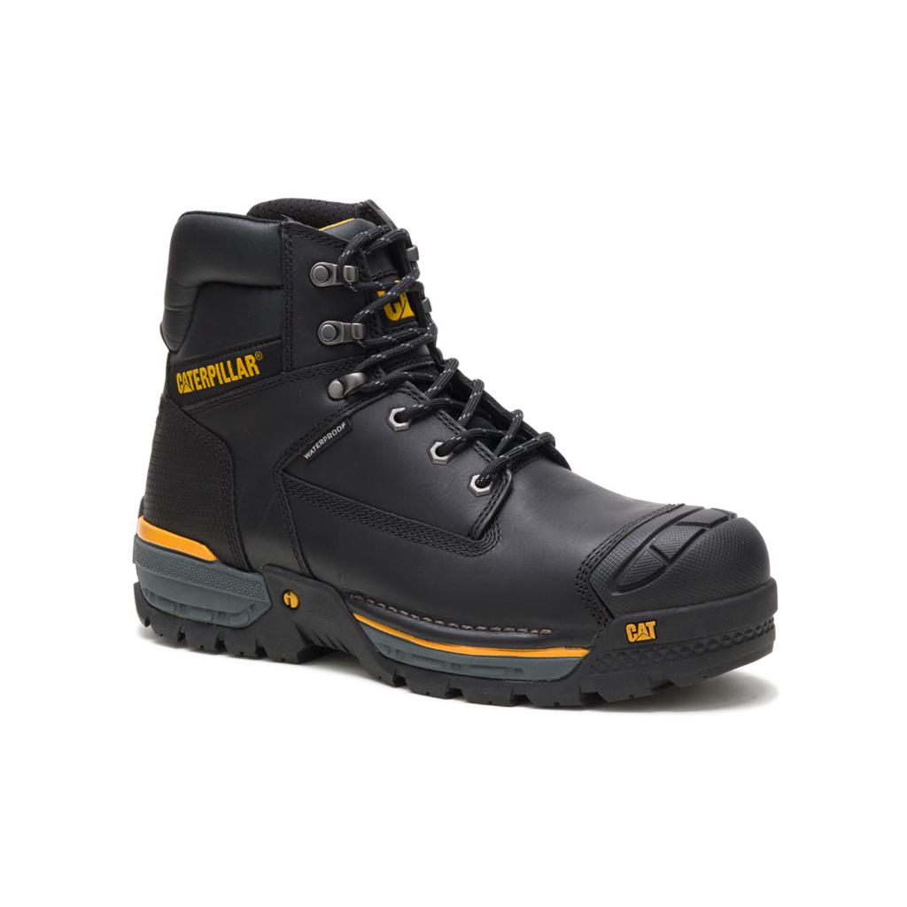 Caterpillar Excavator Men's Safety Toe Boots Black USA | 958720-FHM