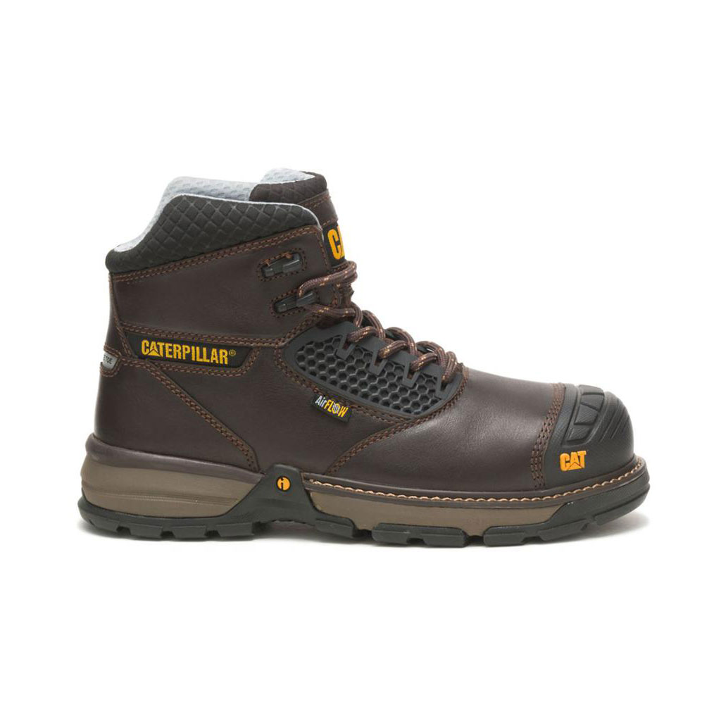 Caterpillar Excavator Superlite Cool Carbon Composite Toe Men's Safety Toe Boots Dark Brown USA | 274135-ZBC