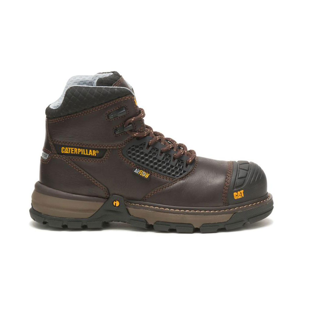 Caterpillar Excavator Superlite Cool Carbon Composite Women's Work Shoes Dark Brown USA | 471096-TWB