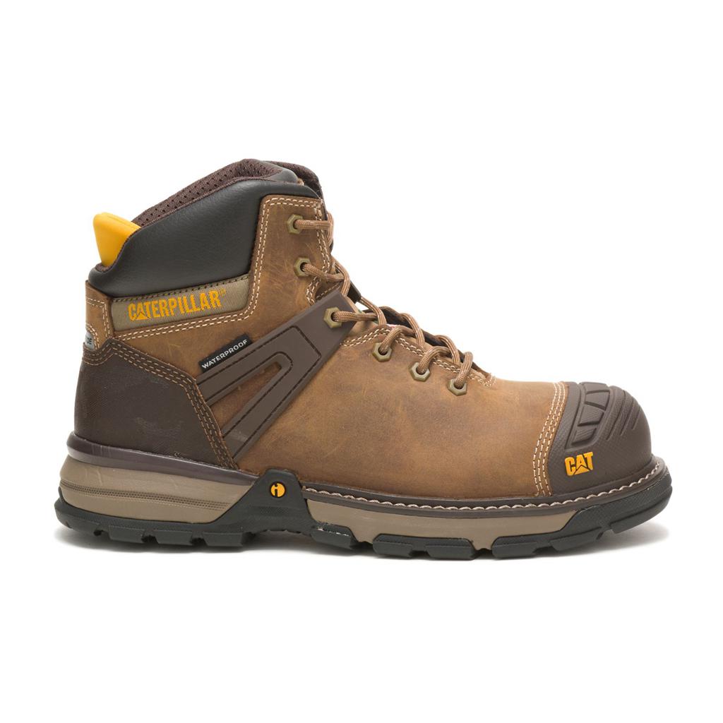 Caterpillar Excavator Superlite Waterproof Nano Toe Csa Men's Work Boots Brown USA | 092536-OYJ