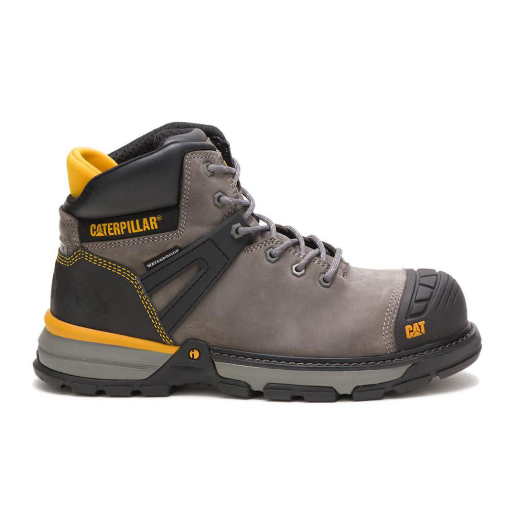 Caterpillar Excavator Superlite Waterproof Carbon Composite Toe Men's Work Boots Pewter Grey USA | 152489-OZS