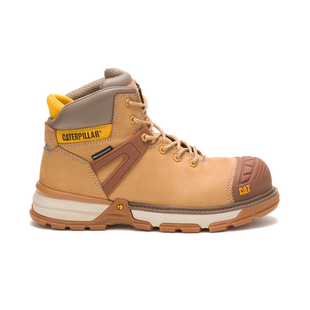 Caterpillar Excavator Superlite Waterproof Nano Toe Men's Work Boots Orange USA | 170862-GRQ