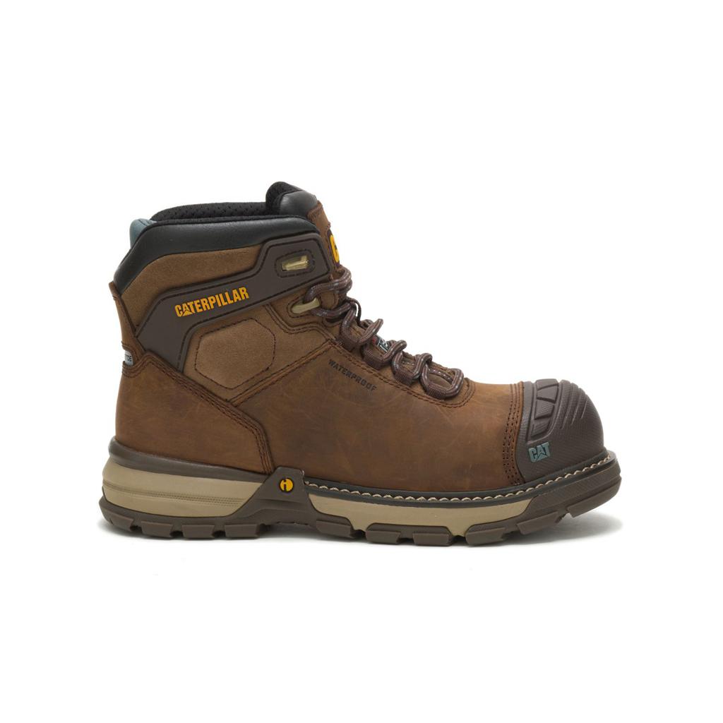 Caterpillar Excavator Superlite Waterproof Thinsulate™ Nano Toe Women's Work Boot Dark Brown USA | 285961-GZR