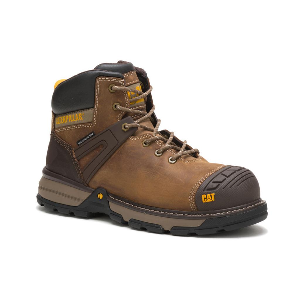 Caterpillar Excavator Superlite Wp Nt Men's Safety Toe Boots Dark Beige USA | 436509-NRH