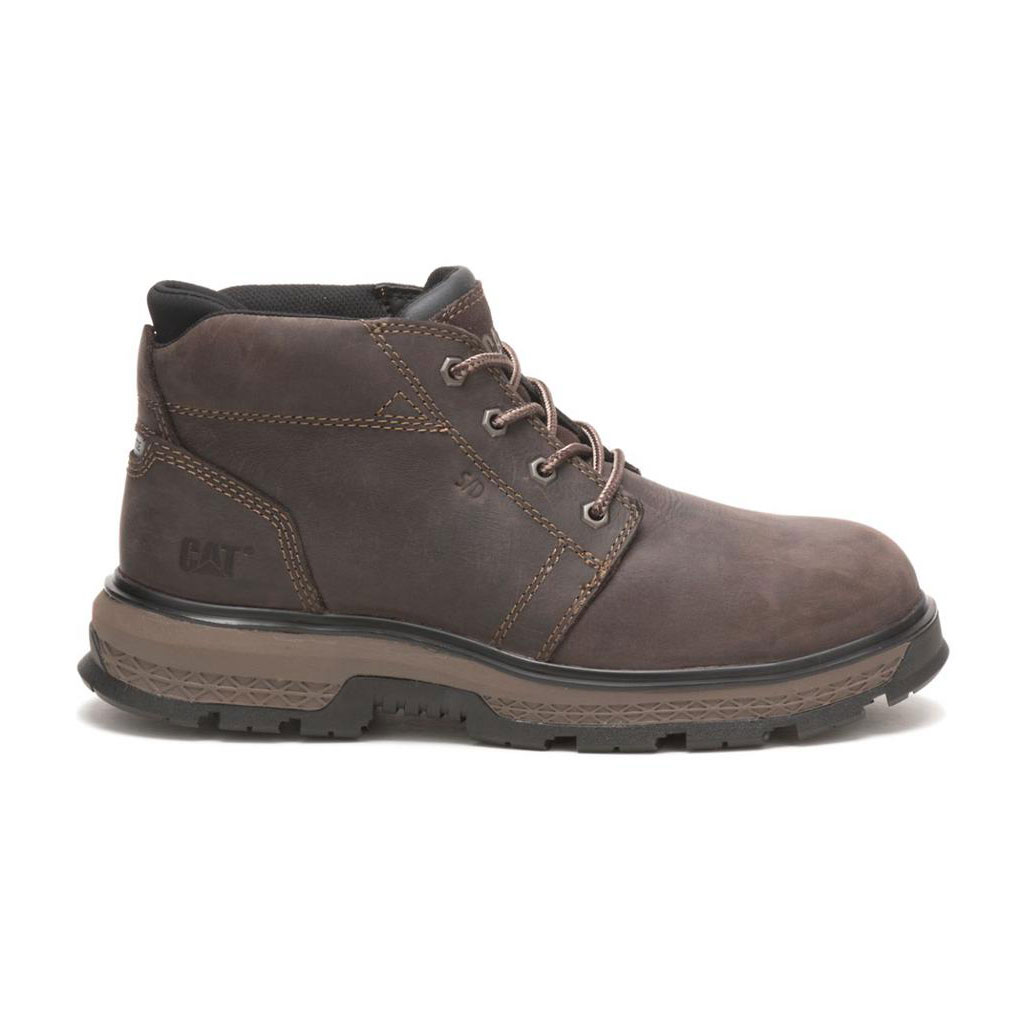 Caterpillar Exposition 4.5" Alloy Static Dissipative Men's Work Boots Demitasse Brown USA | 349051-CKI