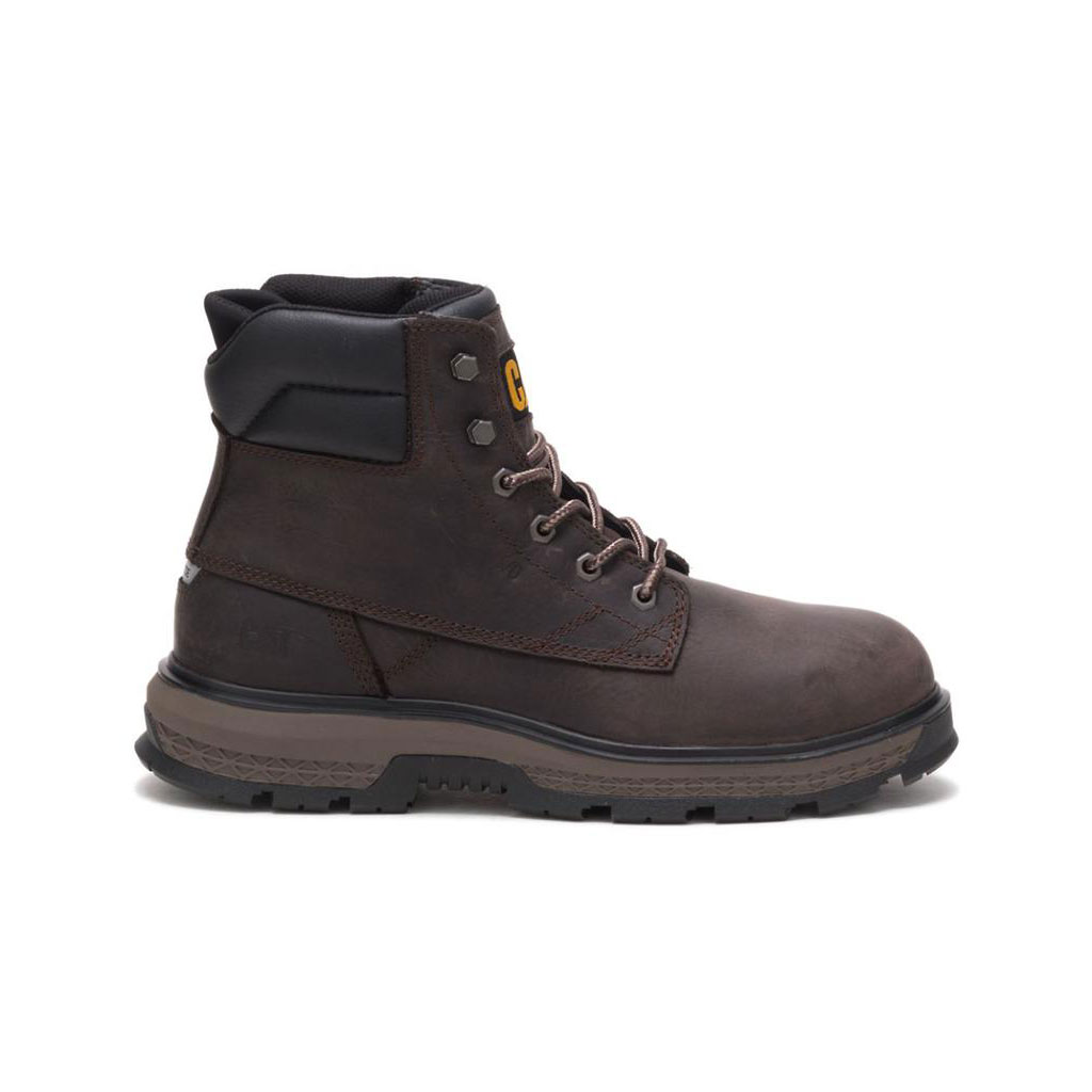 Caterpillar Exposition 6" Alloy Static Dissipative Men's Work Boots Demitasse Brown USA | 751608-ZIH