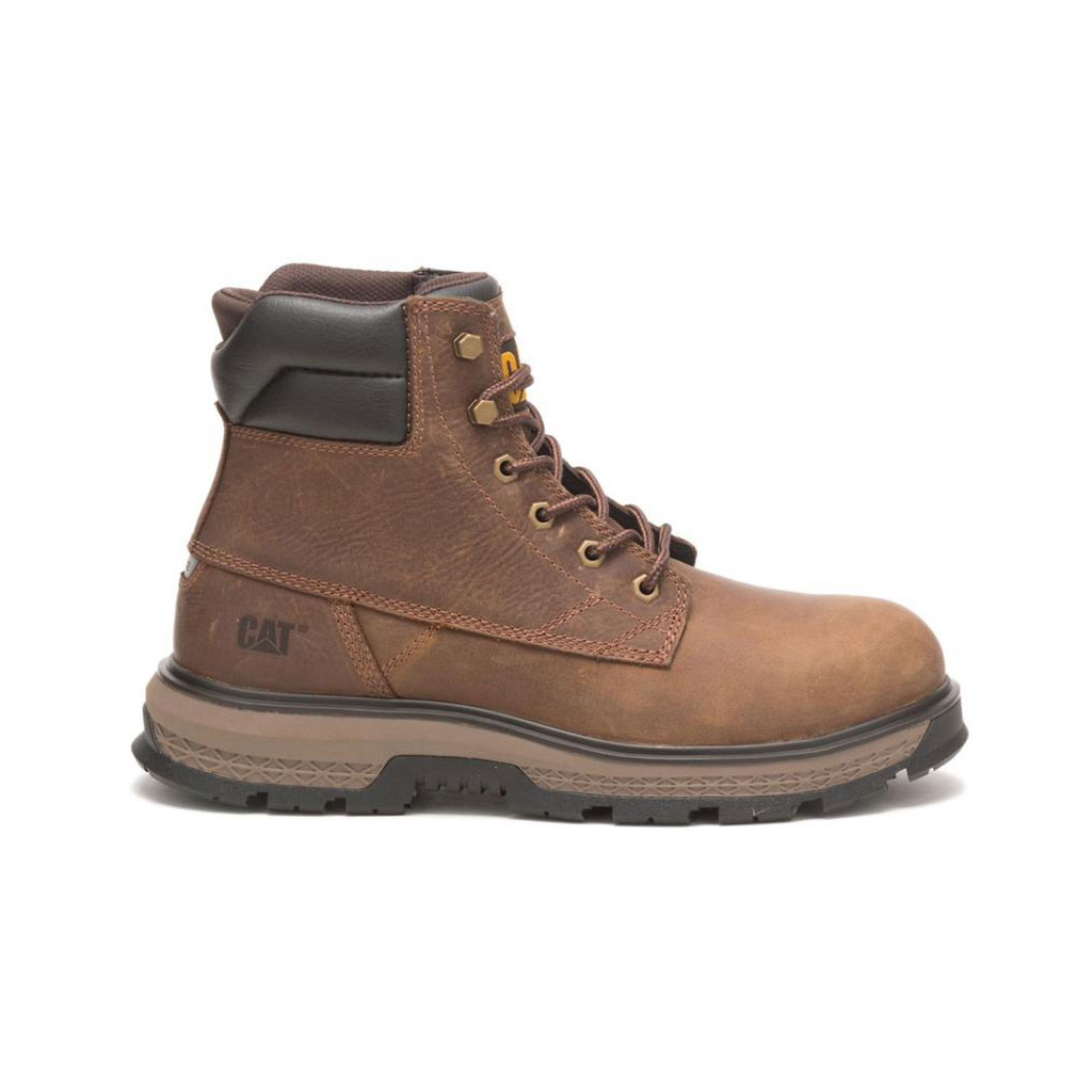 Caterpillar Exposition 6" Alloy Toe Men's Safety Toe Boots Pyramid Brown USA | 286103-WNU