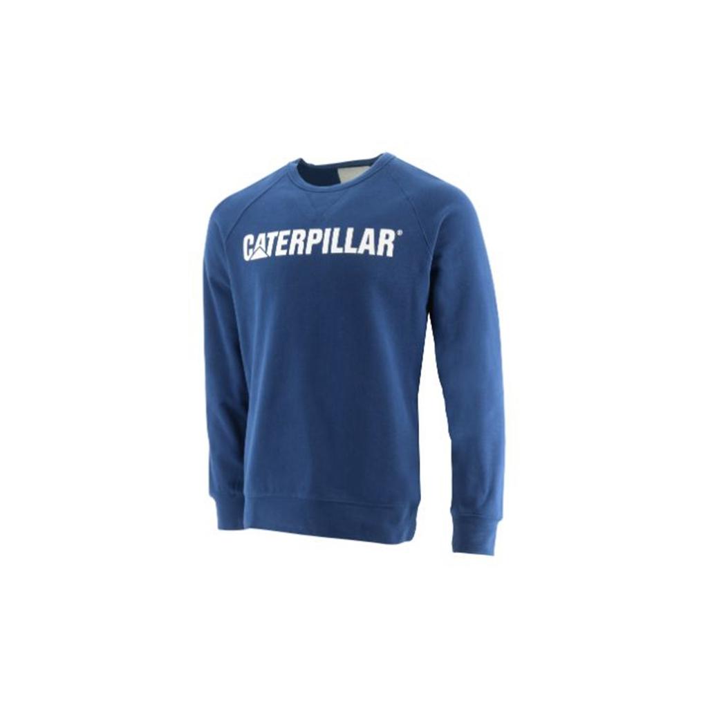 Caterpillar Foundation Crewneck Sweatshirt Men's Sweatshirts Blue USA | 578462-SQP