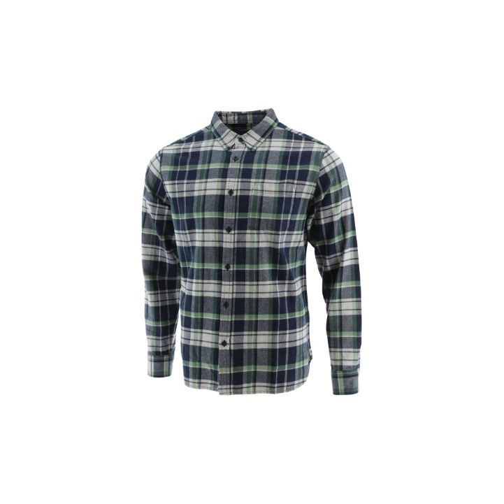 Caterpillar Foundation Flannel Long Sleeve Men's Shirts Detroit Blue USA | 721950-IXZ