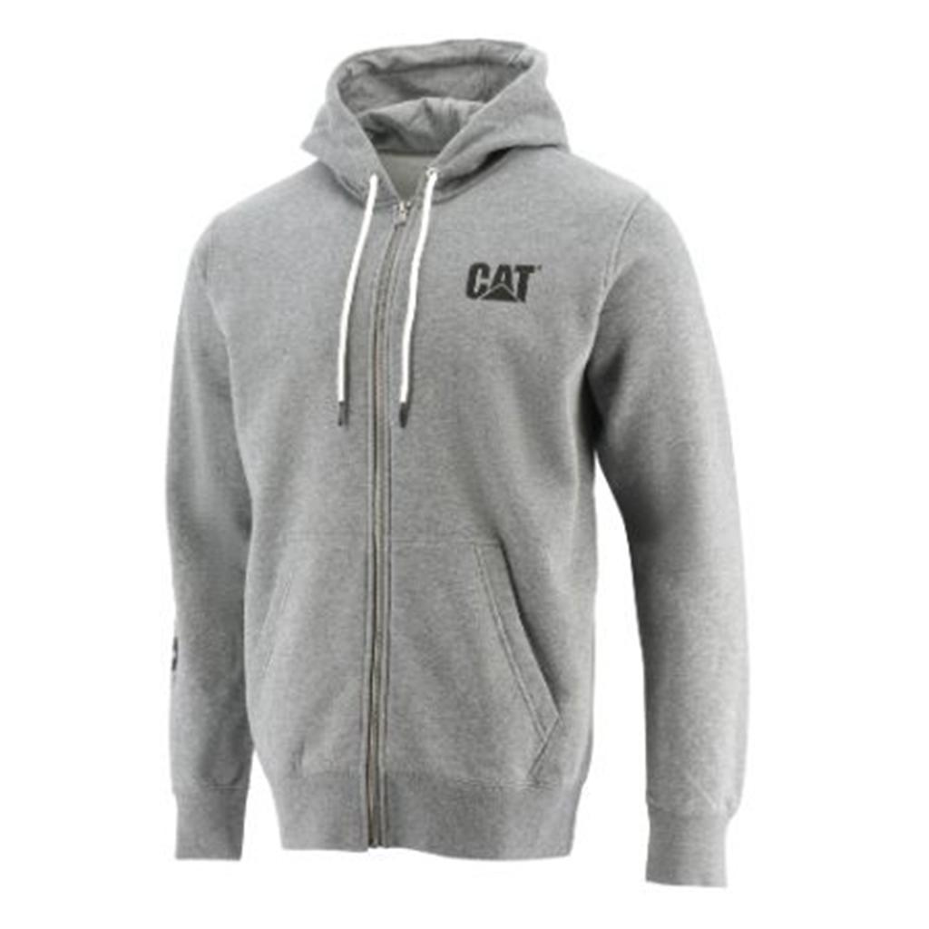 Caterpillar Foundation Fz Dm Hooded Sweatshirt Men's Sweatshirts Dark Grey USA | 062857-EHU