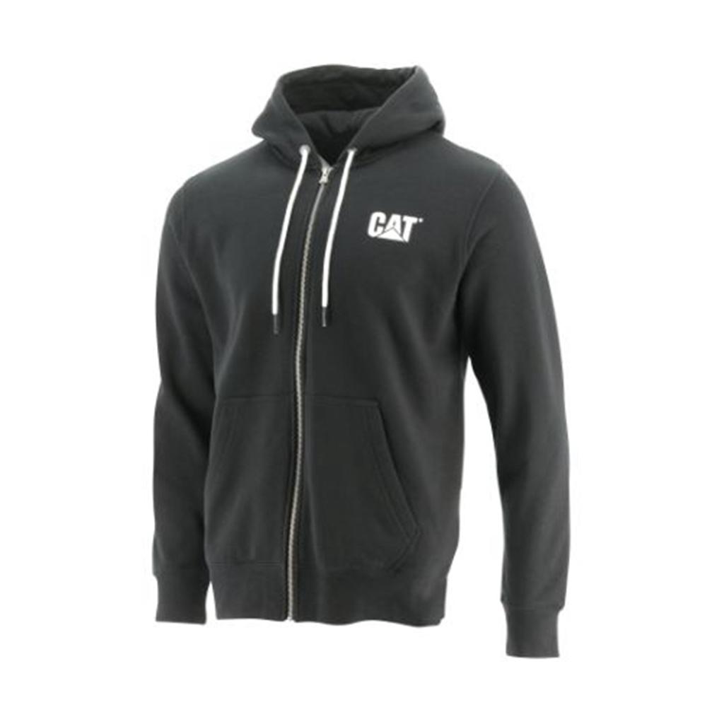 Caterpillar Foundation Fz Dm Hooded Sweatshirt Men's Sweatshirts Black USA | 957812-GAJ