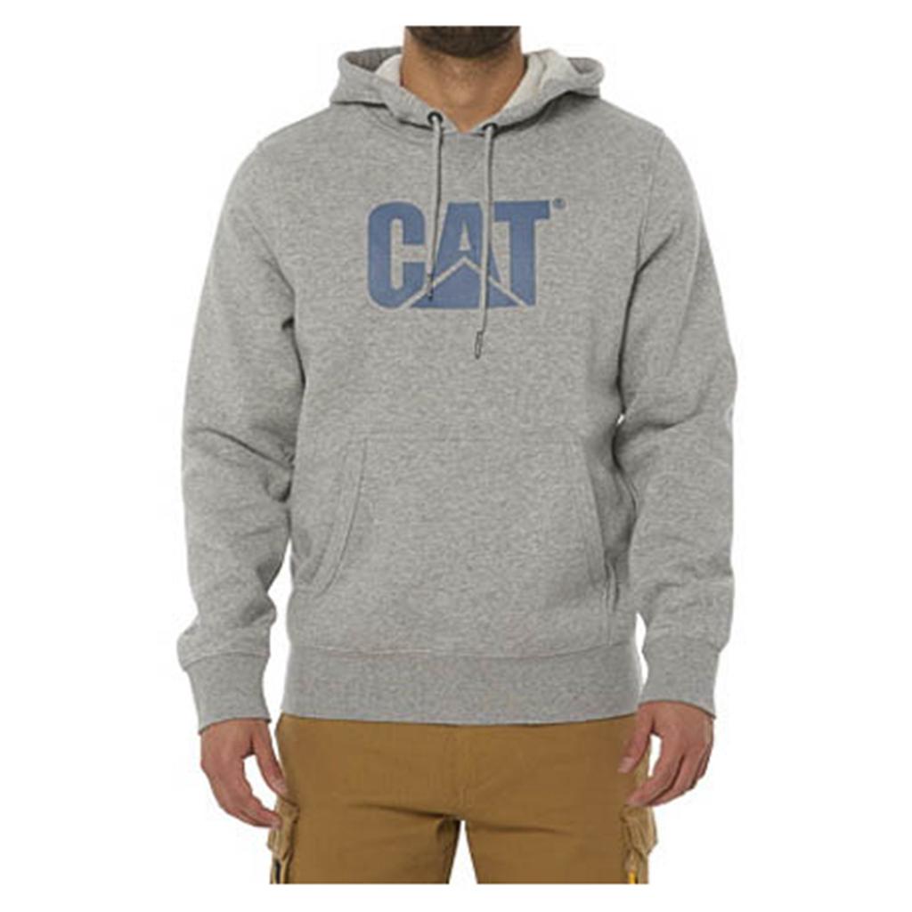 Caterpillar Foundation Hooded Sweatshirt Men's Sweatshirts Grey USA | 156402-CJV