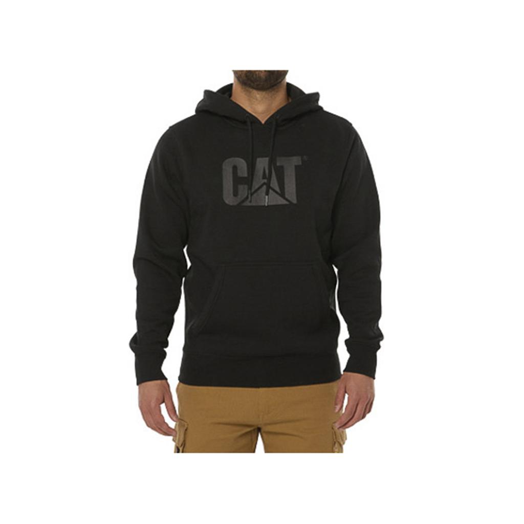 Caterpillar Foundation Hooded Sweatshirt Men's Sweatshirts Black USA | 601953-UFQ