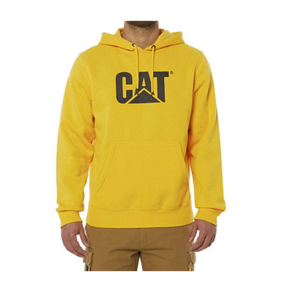 Caterpillar Foundation Hooded Sweatshirt Men's Sweatshirts Yellow USA | 604321-YHP