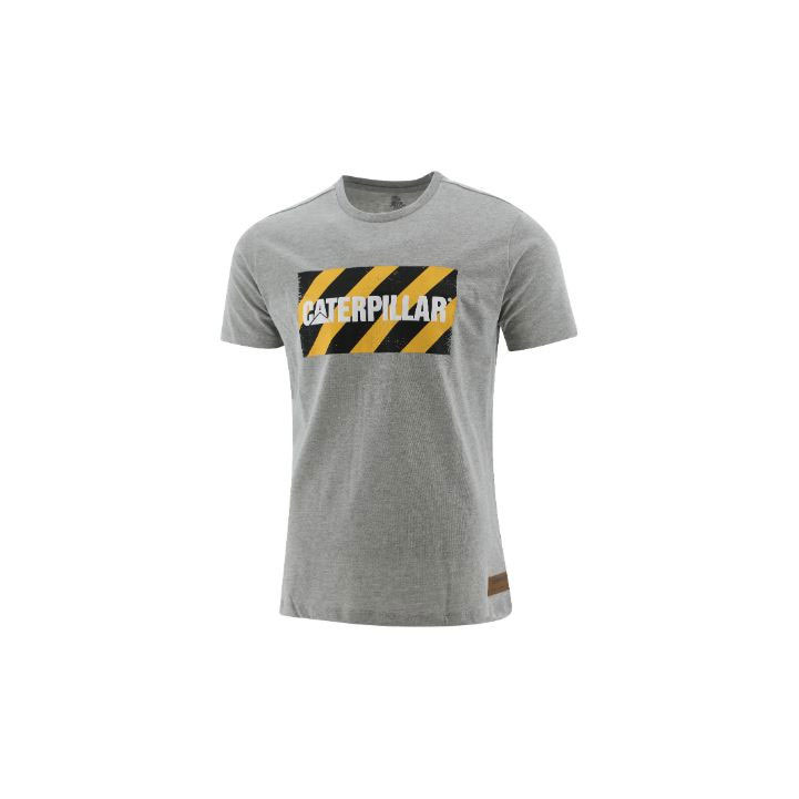 Caterpillar Foundation Ww Site Men's Tee Shirts Grey USA | 652104-LNV