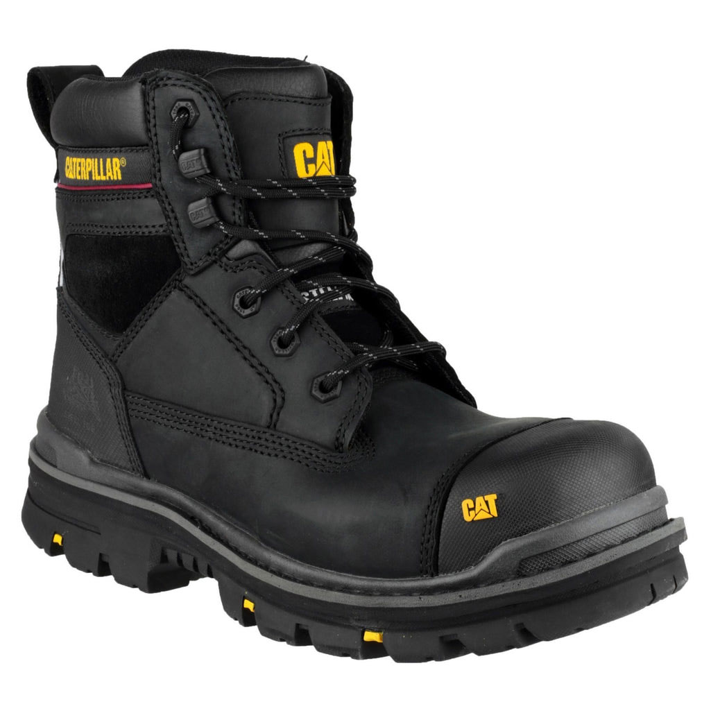 Caterpillar Gravel 6" S3 Men's Safety Toe Boots Black USA | 369258-LHK