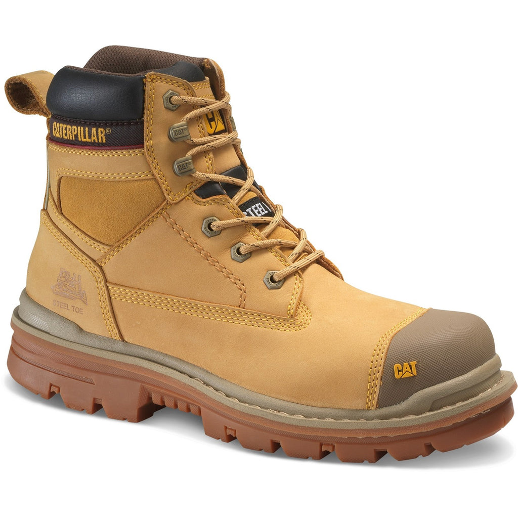 Caterpillar Gravel 6" S3 Men's Safety Toe Boots Honey Brown USA | 852164-CSF