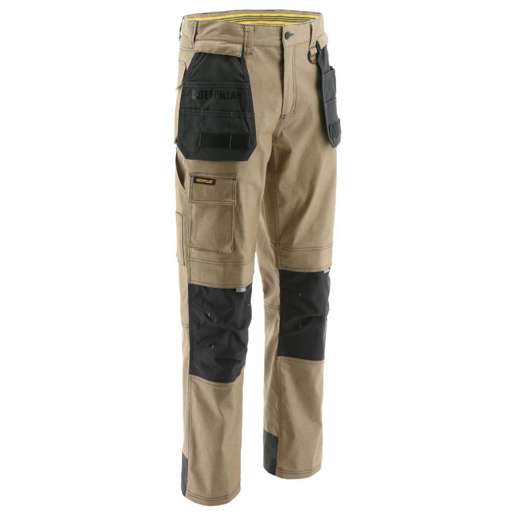 Caterpillar H2o Defender Men's Pants Dark Sand Beige USA | 471263-DSR