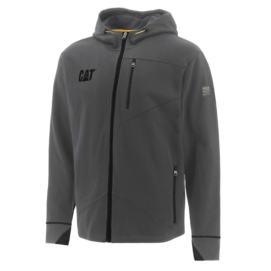 Caterpillar H2o Zip Work Men's Sweatshirts Dark Heather Grey USA | 897304-CRO