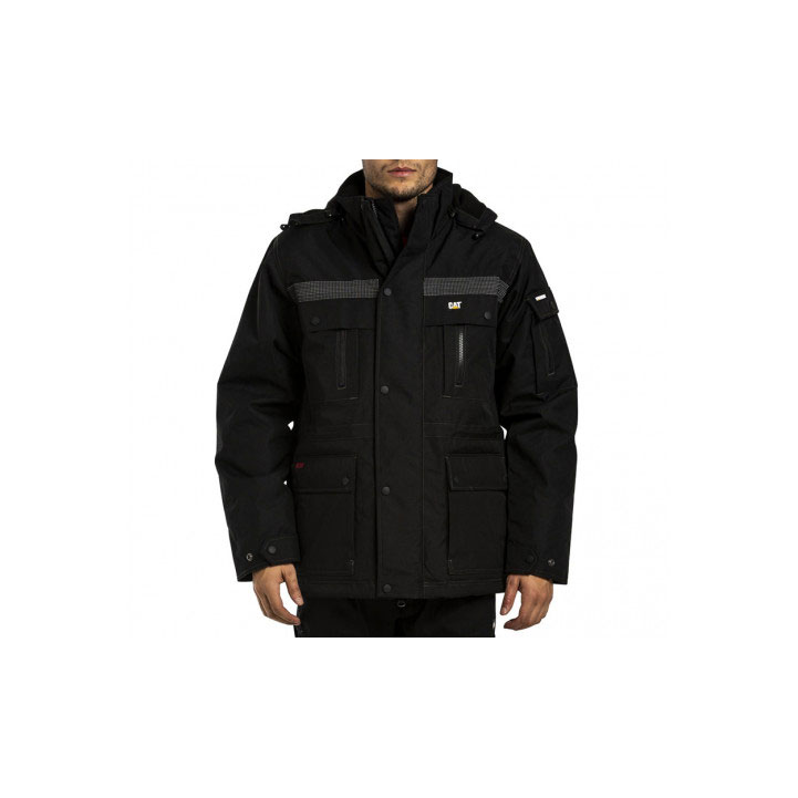 Caterpillar Heavy Insulated Men's Parka Black USA | 380196-HVF