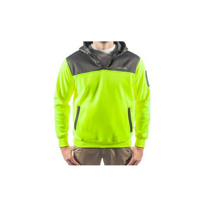 Caterpillar Hi Vis Hoodie Men's Sweatshirts Hi Vis Yellow / Dark Shadow USA | 825943-FZD