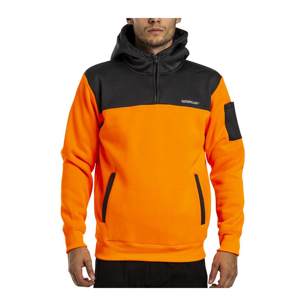 Caterpillar Hi Vis Men's Sweatshirts Orange/Grey USA | 932861-LKB