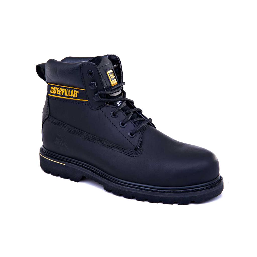 Caterpillar Holton St - Sa Men's Safety Toe Boots Black USA | 297483-ROT