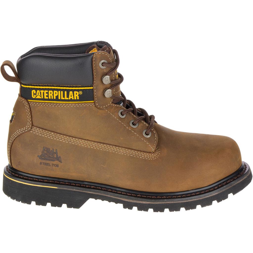 Caterpillar Holton Steel Toe S3 Hro Src Men's Work Boots Dark Brown USA | 065249-HLW