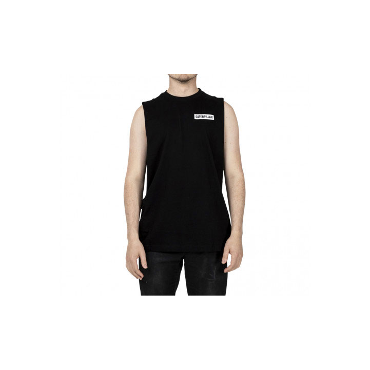 Caterpillar Icon Muscle Tank Men's Tee Shirts Black USA | 453271-QTU